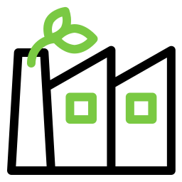 Eco factory icon