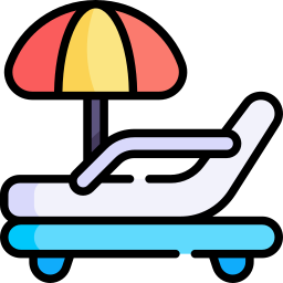 Beach chair icon