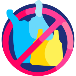 No plastic bags icon