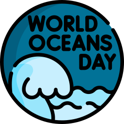 World oceans day icon