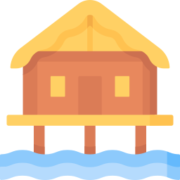 Beach hut icon