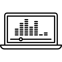 musik auf dem laptop icon