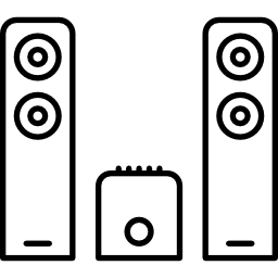 soundsystem mit großen lautsprechern icon