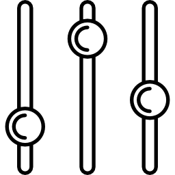 tre barre dell'equalizzatore icona