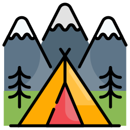 Winter camp icon