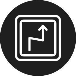 Sharp bend icon