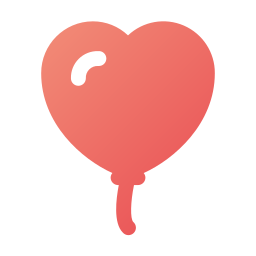 Balloon hearts icon