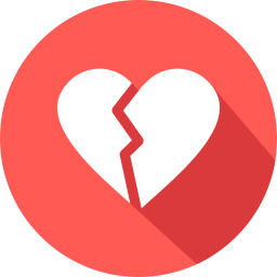 Broken heart icon