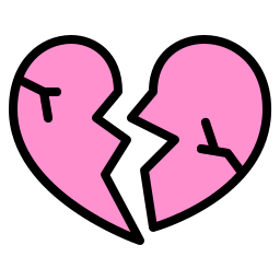 Broken heart icon