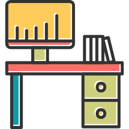 Office desk icon