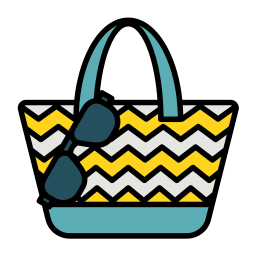 Beach bag icon