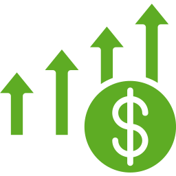 wzrost pieniędzy ikona