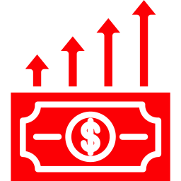 wzrost pieniędzy ikona