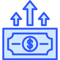 Money growth icon