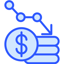 perte d'argent Icône