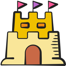 Sand castle icon