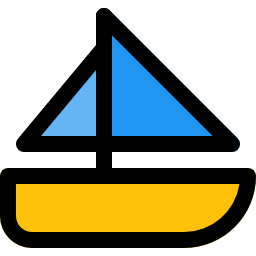 Парусная лодка иконка