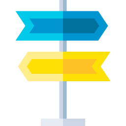 Directional sign icon