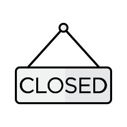 Closed sign icon