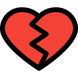 Broken heart icon