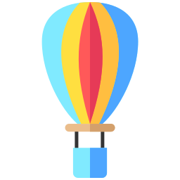 Hot air balloon icon