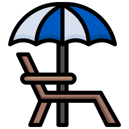 Beach chair icon