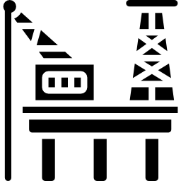 plate-forme pétrolière Icône