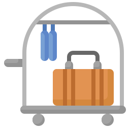 Luggage cart icon