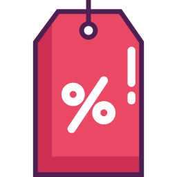 percentage label icoon