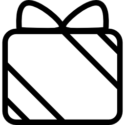 geschenkbox mit großem band icon