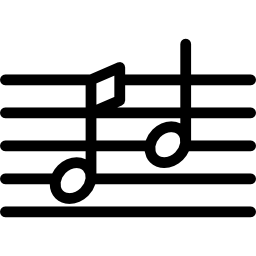 deux notes de musique Icône