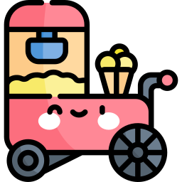 Popcorn cart icon