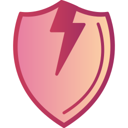 Broken shield icon