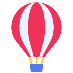 Hot air balloon icon