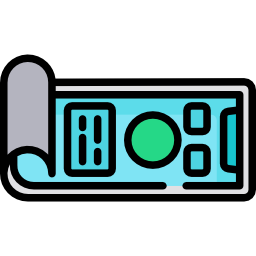 Mobile flexible display icon