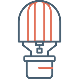 Hot air balloon icon