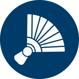 Hand fan icon