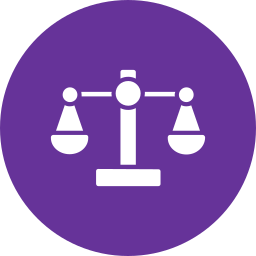 Justice scale icon