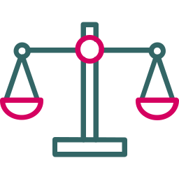 Justice scale icon