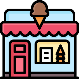 Ice cream shop icon