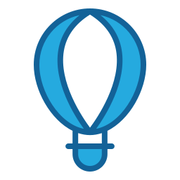 Hot air balloon icon