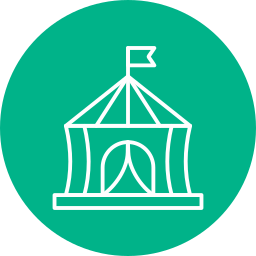 Circus tent icon