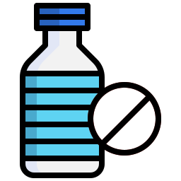 niente bottiglie di plastica icona