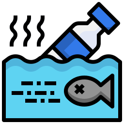 Water pollution icon