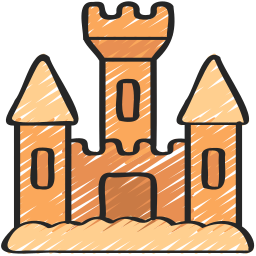 Sand castle icon