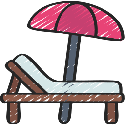 Beach chair icon