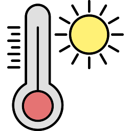 température chaude Icône