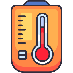 temperatura calda icona