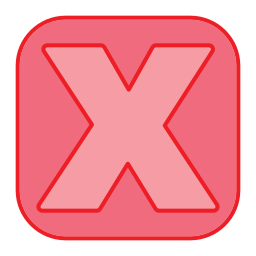 Letter x icon