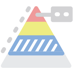 graphique pyramidal Icône